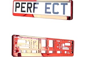 TAPORT Car Registration License Number Plate Surrounds Holder Frame ALL STYLES (RED)