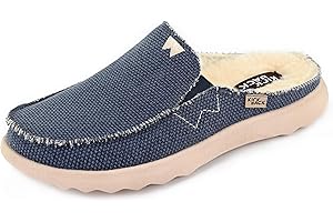 Kickback Chaise 2.0 Woolie - Mocassins pour Hommes - Chaussures légères sans Talon pour Hommes - Chaussures en Daim et en Toile avec Doublure en Laine et Semelles intérieures Amovibles matelassées