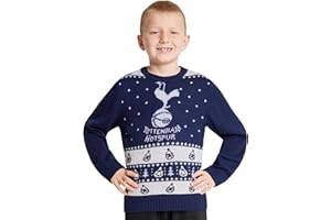 Tottenham Hotspur FC Christmas Jumper Kids Teenagers Warm Cosy Football Xmas Jumper 7-14 Years - Spurs Gifts for Boys
