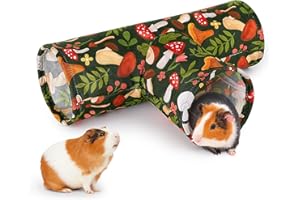 Hedgeink 3-Wege Meerschweinchen Tunnel – Waschbarer Kaninchen Tunnel & Kleintier Versteck – Kaninchen Zubehör & Spielzeug für Meerschweinchen, Chinchilla, Hamster, Frettchen