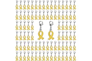 CRAFFANCY Lot de 100 pendentifs en forme de ruban avec fermoirs, broches en alliage pour la fabrication de bijoux, Métal