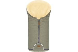 Fillikid Baby Fußsack Pamir & Windel Blaubär | Winterfußsack für Kinder | Lammfellfußsack für Babyschale, Kinderwagen & Buggy | warmer Fußsack mit echtem Lammfell | ab Geburt