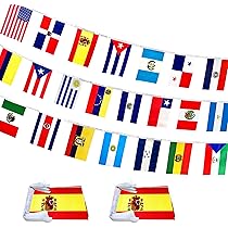 Hispanic Heritage Bookmarks - 120Pcs Latin American Flags Bookmarks Set