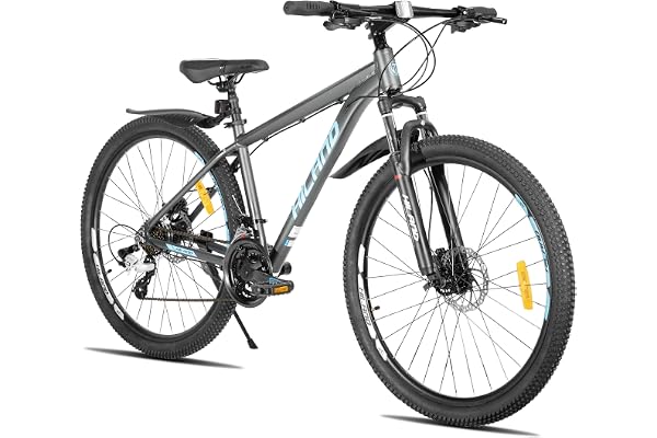 HILAND Bedrock mountainbike 27,5 tum, 24 hastigheter, aluminiumram, mountainbike med hydrauliska skivbromsar och fjädergaffla
