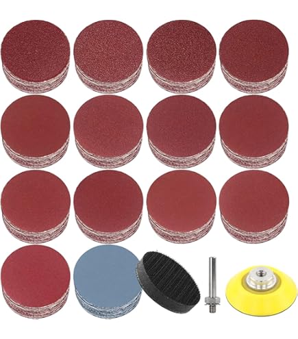 Set 50 Dischi Abrasivi A Cambio Rapido 80 Mm - Per Smerigliatrice, Con Portadisco Da 1/4 Di Pollice