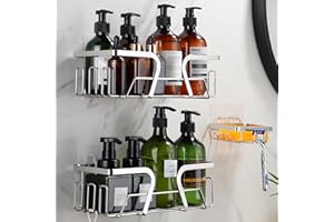 Kegii Shower Caddy, Bathroom Shower Shlef No Drilling, Shower Organiser Storage Rack, Silver