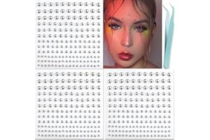 Lilbitty 3 Stück Lippenstecker, Fake-Nasenstecker, Augenbrauenstecker, nicht durchdringender Nasenstecker zum Aufkleben auf silbernen Bauchnabelaufkleber,coole Punk Y2K