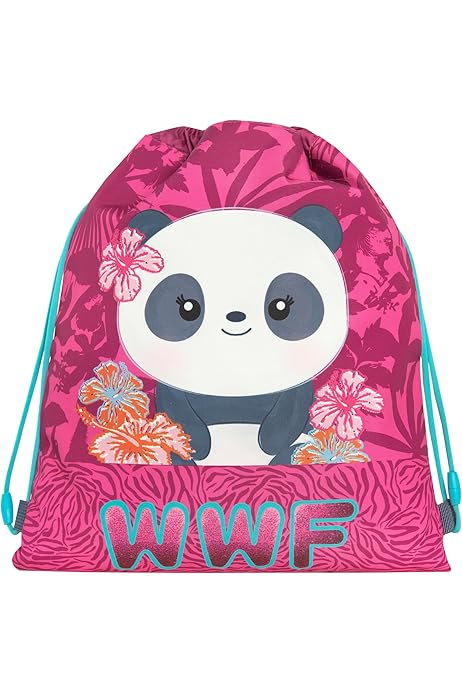 Busta Piatta WWF Con Zip - Portatutto Panda Rosa Per Bambini, Idea Regalo Originale - Foto 9