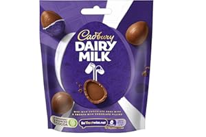 Cadbury Dairy Milk Miniature Chocolate Egg Bag, 77g Easter, Egg Hunt, Big Night In, Birthday, Thank you gift, Present, Filled chocolate eggs, Great Gift, OFFICIAL