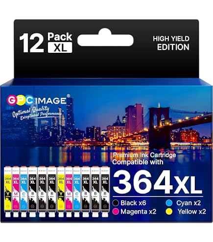 Lot De 4 Cartouches HP 364 XL Compatibles - Niveaux D'encre Visibles - Pour Deskjet 3522, Photosmart - Pas Des Originales HP