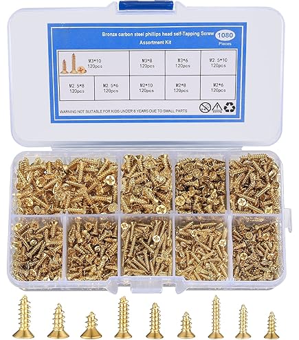 1050 Viti M2 Per Legno E Cartongesso - Set Mix Misure Con Testa A Croce - Foto 3