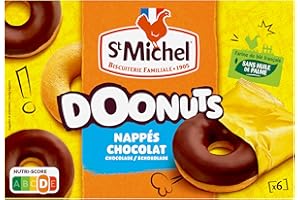 St Michel Doonuts, Nappés Chocolat, 6 Donuts, 180g