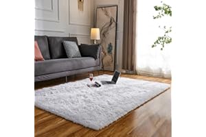 Evitany Area Rugs For Living Room Non Slip Bedroom For Rug Washable Rug Living Room Large Rug(White, 80x120 cm)