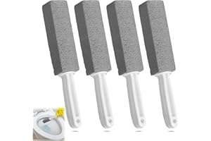 TZQFROCE Bimsstein Toilettenreiniger mit Griff 4 Stück Bimsstein Reinigungsstein Grill Cleaning Block WC Bimsstein Reinigungs WC für Küche Grill Dusche Bad Waschbecken Fußpflege