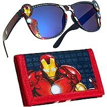 Marvel Baseball Cap en Kinderzonnebril voor Jongens 100% UV-bescherming Ademende Jongens Hoed Zomer Accessoires One Size Verstelbare Riem Spiderman Avengers Gifts voor Jongens (Rood