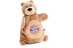 NICI Snuttefilt-handdocka FC BAYERN MÜNCHEN Berni, 26 x 25 cm, brun - 63175 | Snuttfilt för bebisar och småbarn, babygosedjur och snutteduk för flickor och pojkar, mjuk och trygg varje dag