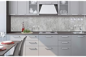 DIMEX Pellicola autoadesiva per parete posteriore della cucina, cemento II, pellicola decorativa, paraspruzzi per cucina, prodotto in UE, 260 cm x 60 cm