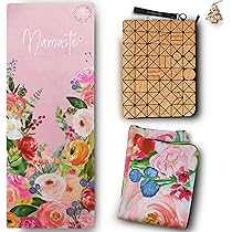 Produktbild von Yvonne Hummingbird Sanctuary Travel Yoga Mat - Ultra Thin 1/16" (1.5mm), Lightweight, Foldable & Non