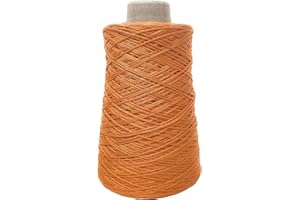 CHICCA TUTTO MODA Rocca di Fettuccia Classica Filato a Ferri e Uncinetto per Capi Maglieria Estivi e Mezza Stagione (250 Grammi / 870 Metri, Arancio)