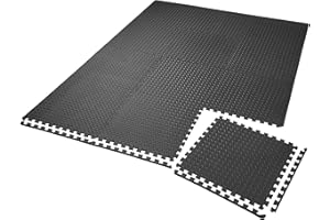 TecTake Set di tappetini di Protezione Tappetino da Fitness | Antiscivolo, antimacchia | Sistema ad Incastro ampliabile - Disponibile in Diverse quantità i Modelli Differenti