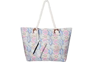 DonDon Bolso de playa grande impermeable con cremallera Modern Life