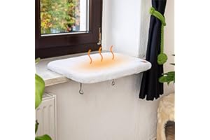 Pfotenolymp® Planche de Couchage Auto-chauffante de qualité supérieure pour Chat à la fenêtre - Tapis Thermique pour Chats et Chiens - Chaise Longue pour Chat Facile à Nettoyer pour Rebord de fenêtre