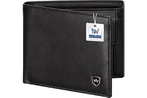 Kronenschein® plånbok herr läder med RFID-skydd I äkta läderplånbok stor I plånbok för män I portmonnä dam nappa läder