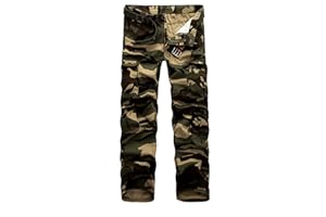 AYG Herren Cargo Hose Baumwolle Militär Arbeitshose Hose Camouflage Cargohosen