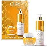 OLAY Vitamin C Gift Set: SPF30 Facial Moisturizer and Body Lotion | 50ml+50ml, Brightening and Protective Duo, Unifies Skin T
