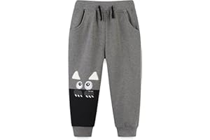 TEDD Pantaloni per Ragazzi Bambino 100% Cotone con Stampe Dinosauro Razzo Escavatore Jogging Comfortevoli per Gioco e Quotidiano Taglie 1-7 Anni