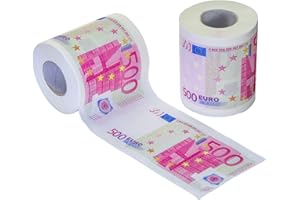 MostroMania Carta Igienica 3 Strati con Stampa Banconota da 500 Euro, Gadget Divertenti da Bagno, Articoli Scherzosi