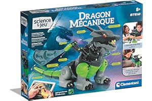 Clementoni - 52560 - Science et Jeu - Robotique - Dragon Mécanique - Jeu Scientifique de Construction pour Enfants à partir de 8 Ans et Plus - avec 3 Eléments Motorisés