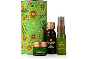 ‎SPA CEYLON SPA CEYLON - PEACE – Wellness Trio Set mit Duschgel, Body Cream & Balsam, Aromatherapie Geschenkset für innere Ruhe & Pflege, vegan & naturbasiert