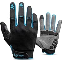 LERWAY Fahrradhandschuhe für Herren Damen, Atmungsaktiv Radsporthandschuhe MTB Handschuhe Stoßdämpfende Touchscreen…