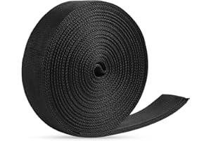 JALAN Sangle en polypropylène de 38 mm pour sacs, sacs à dos, ceintures, harnais, élingues, colliers et câbles d'environ 10 m - noir