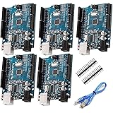 AZDelivery 5 x Carte ATmega328P, Microcontrôleur avec câble USB, Controller Board, compatible avec Arduino incluant un Ebook!