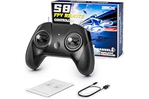STARDRONE Télécommande Simulateur de Vol Drone S8-8 Canaux pour Jeux FPV Drone, Compatible avec les Systèmes & Plateformes Populaires Pilotes Débutants et Profe (Noir)
