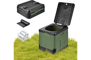 ‎OTRAKI OTraki Campingtoilette Faltbar Mobile Trenntoilette mit 12 Toilettenbeuteln Stabil Camping WC Kompakt Toilette Die Mobile Toilette für Outdoor Camping, Festival, Stau, Zelten
