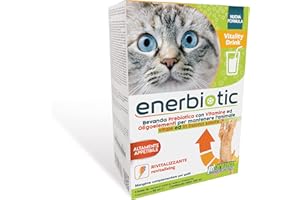 PETFORMANCE BENESSERE PER CANI E GATTI Enerbiotic - Bevanda Energizzante Prebiotica per Gatti - per Problemi Intestinali, 4 Buste Monodose da 60Ml