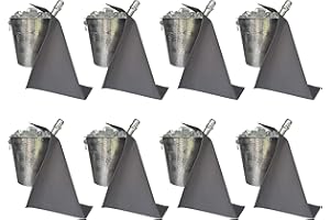 BOTTLECLOTHS - Original Collection, Flaschentücher für Eiskübel, Baumwolle, 42 cm, Eckloch, genähter Kreis (Platin, 8 Stück)