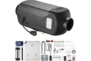 Redriver Riscaldatore Diesel Nero 8KW Bluetooth 12V-24V Riscaldatore Aria per Camper Auto Furgone, con Telecomando LCD, Riscaldamento Rapido, Basso Consumo e Basso Rumore, per Auto Caravan Barca