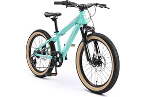 BIKESTAR Bicicleta de montaña Juvenil 20 Pulgadas de 6 a 9 años | Bici niños Cambio Shimano de 7 velocidades, Freno de Disco, Horquilla de suspensión