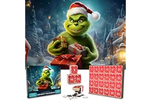 VAWCORNIC Calendario de Adviento con rompecabezas para niños y adultos, 24 cajas de 1008 piezas, calendario de cuenta regresiva para Navidad, divertido juego de regalo para decoración de pared, 52 cmX 75 cm