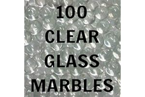 ZYZYZK cleverlittlegifts 14mm Clear Glass Bubble Glass marble - ideal for Vase decoration - fish tanks (Clear Marbles, 100 marbles)