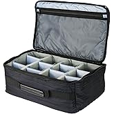 HMF Large Camera Bag, Padded Photo Bag with Variable Split Compartments for DSLR/SLR and Mirrorless Cameras and Photo Accesso