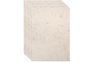 Anvin A4 Natural Mulberry Paper 50 Sheets Visible Leaves Fiber Rice Paper Printable Decoupage Tissue Paper Sheets for Writing, Painting, Card Making, DIY Crafts(21x29.7cm, Semi Transparent Jute)