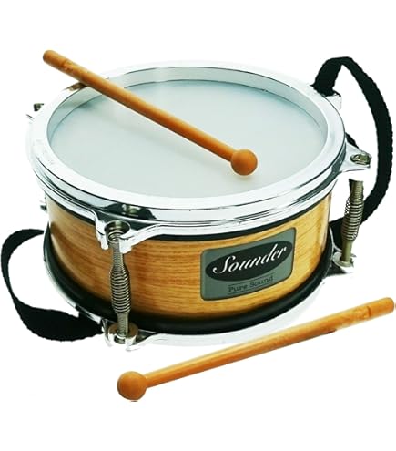 World Of Toys Tambour Avec Poignée,Tambour À Main,Sonnette