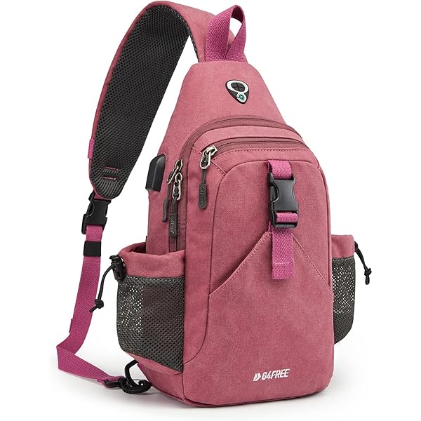 FANDARE Klassieke Sling Bag Sport Rugzak Party Outdoor Draagbare Crossbody Tas Dames / Heren Ademend Slijtvast Canvas Zwart, blauw, Large