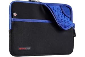 TECHGEAR Pro Sleeve [10] Smukłe neoprenowe etui z zamkiem błyskawicznym z bąbelkami antywstrząsowymi do iPada 10,9 10,2, iPada Air 5 4 3 2, Samsung Tab A8 10,5, Tab S6 S7 S8, Lenovo Tab M10, Surface