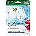 GARNIER Kit 5 Maschere In Tessuto Skin Active Hydra Bomb, Formula Idratante Ed Energizzante Per Pelli Da Dissetare, Melograno